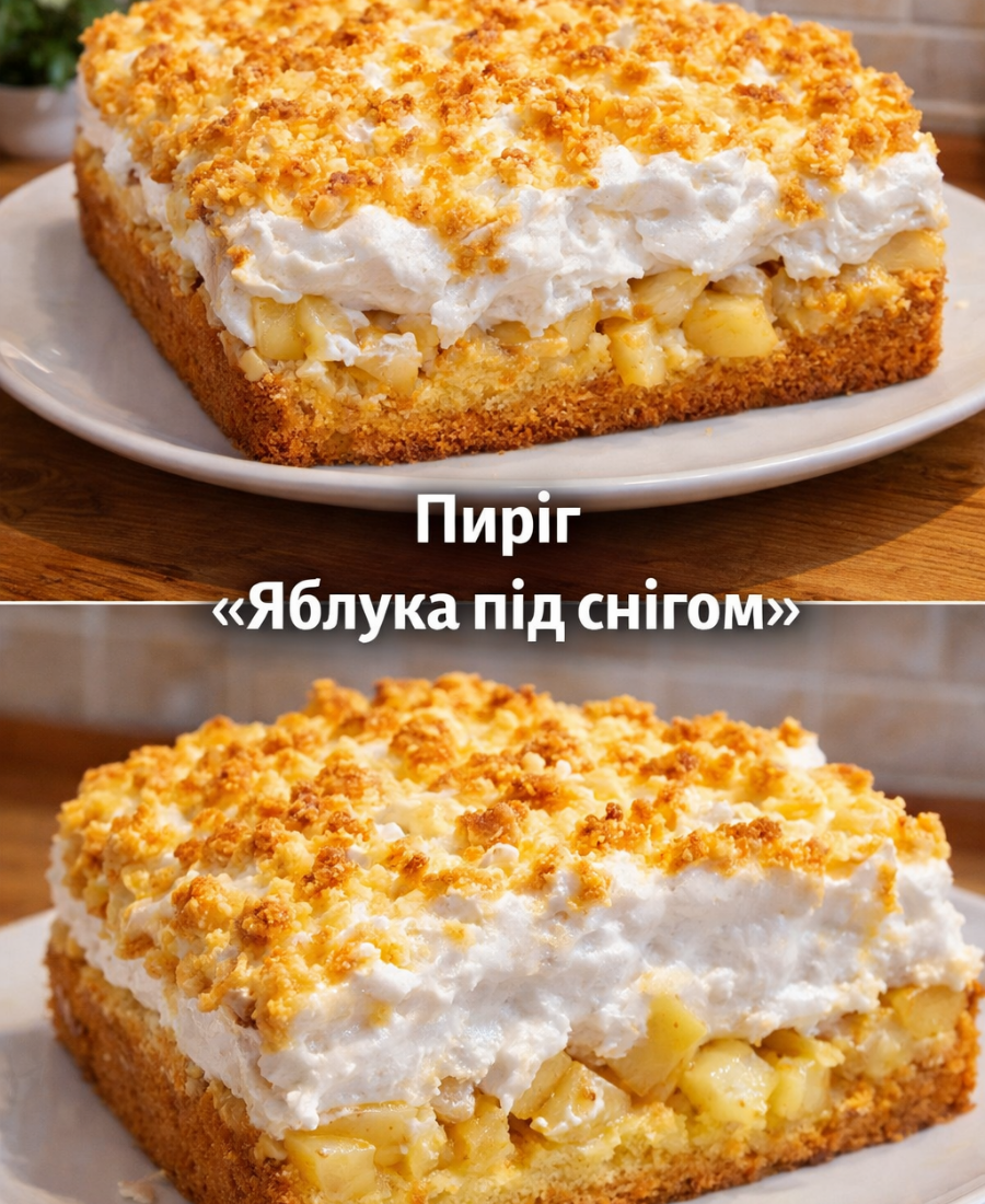 Пиріг “Яблука під снігом”, такий повітряний і ніжний – готуємо найсмачнішу випічку для домашнього чаювання