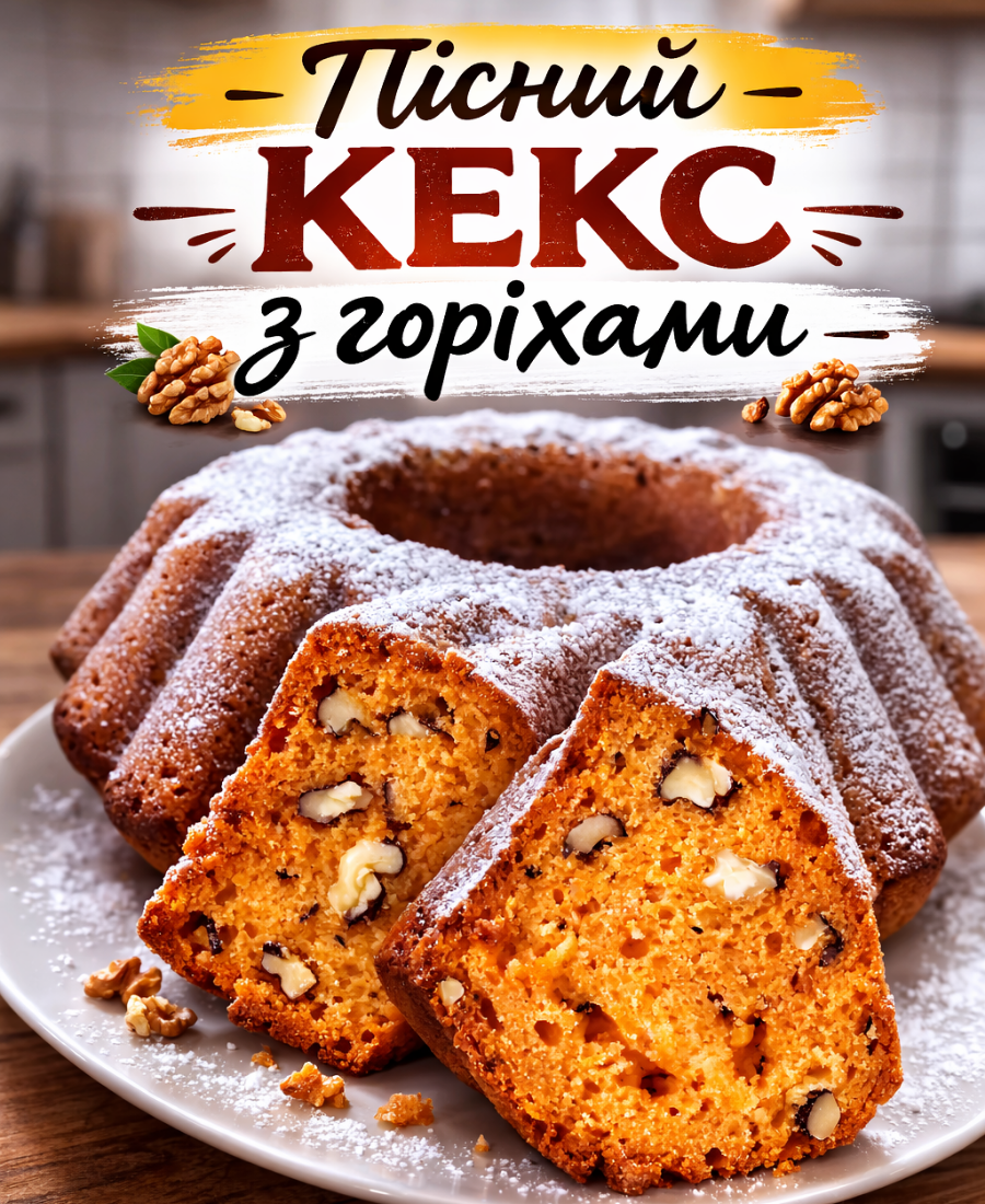 Пісний кекс на томатному соці: дуже ніжний, вологий, мякенький, пухкенький, гарної структури, красиво нарізається, з горіховим смаком