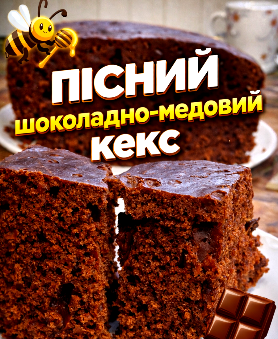 ПІСНИЙ шоколадно-медовий кекс: гарний, простий, перевірений рецепт від української господині