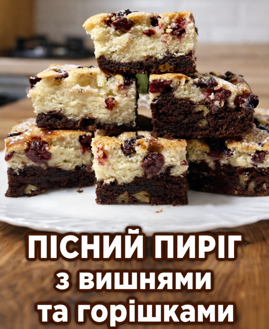 ПІСНИЙ пиріг з вишнями та горішками: смачний, м‘якенький та вологий – чудовий рецепт від української господині