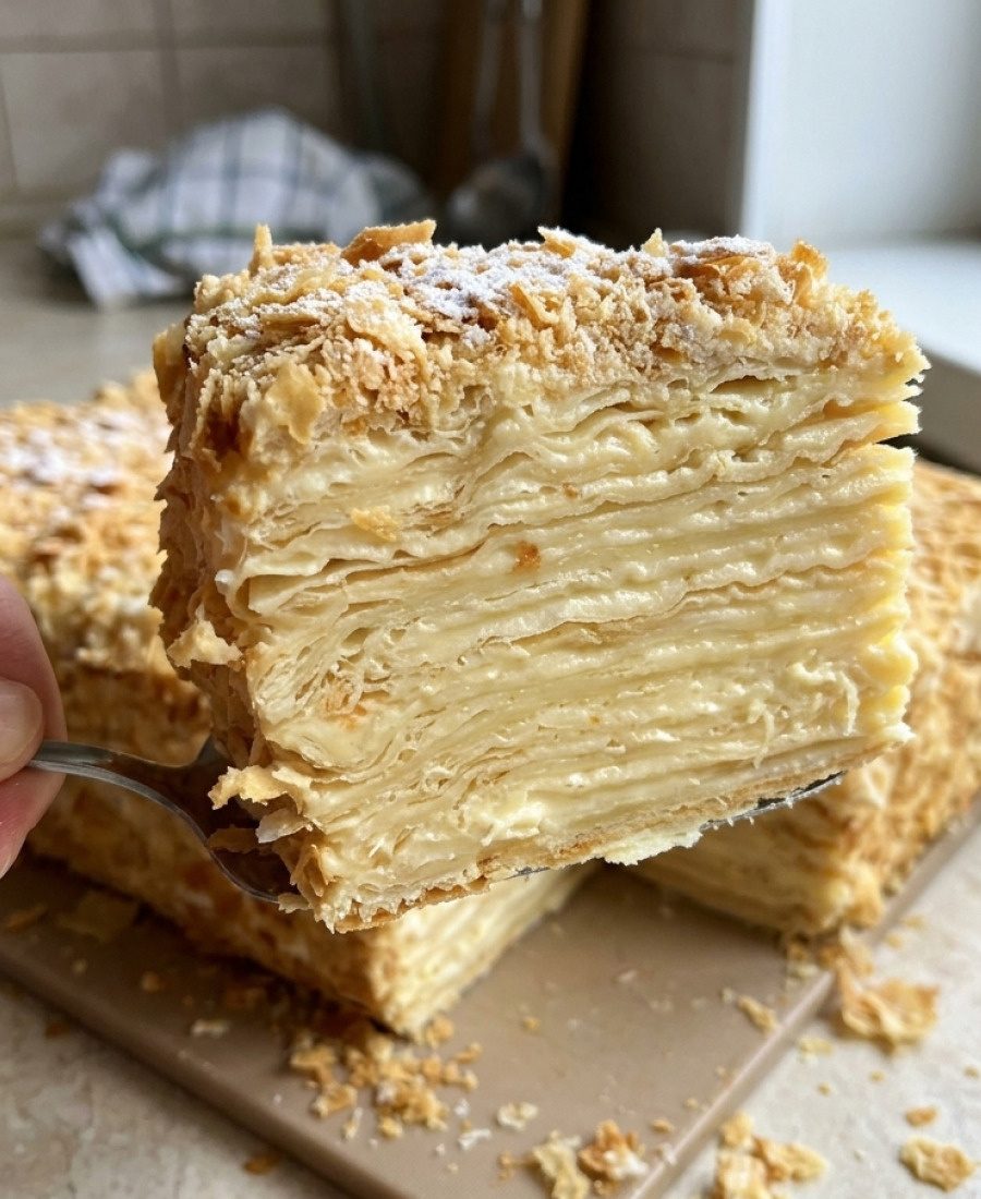 Лінивий торт “Наполеон” – результат виходить просто “Вау”. Щиро рекомендую цей рецептик і вам