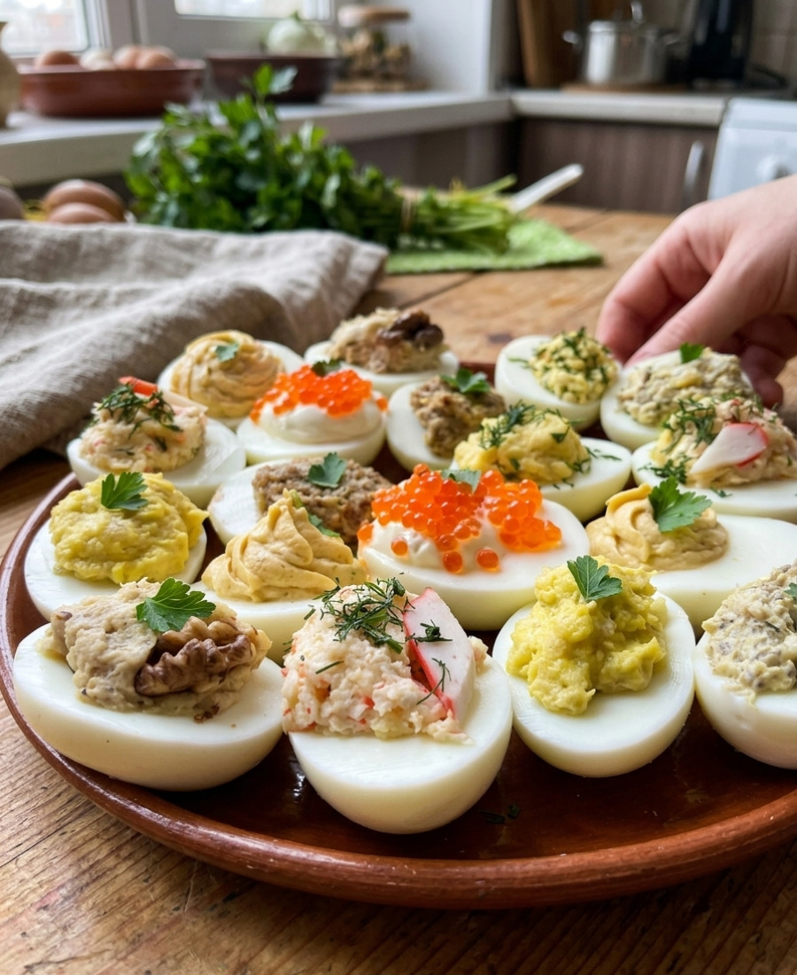 Начинки для фаршированих яєць – обов’язково спробуйте здивувати всіх цією простою і смачною закускою