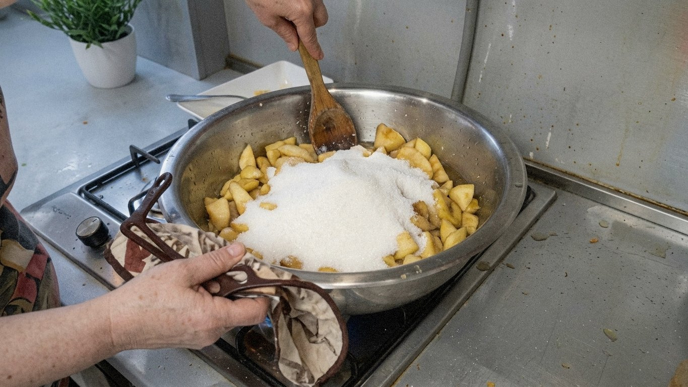 банки з варенням, що закриваються кришками на столі